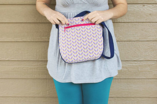 Pink and Blue Trail Tote