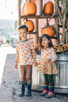 Pumpkins and Stripes