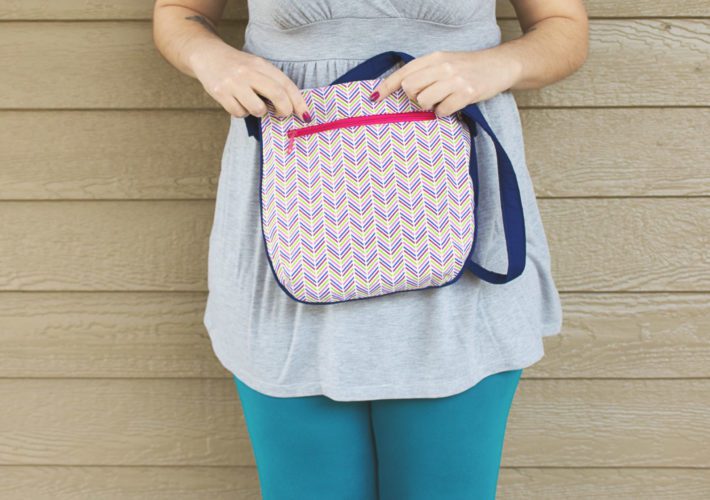 Blue and Pink Trail Tote