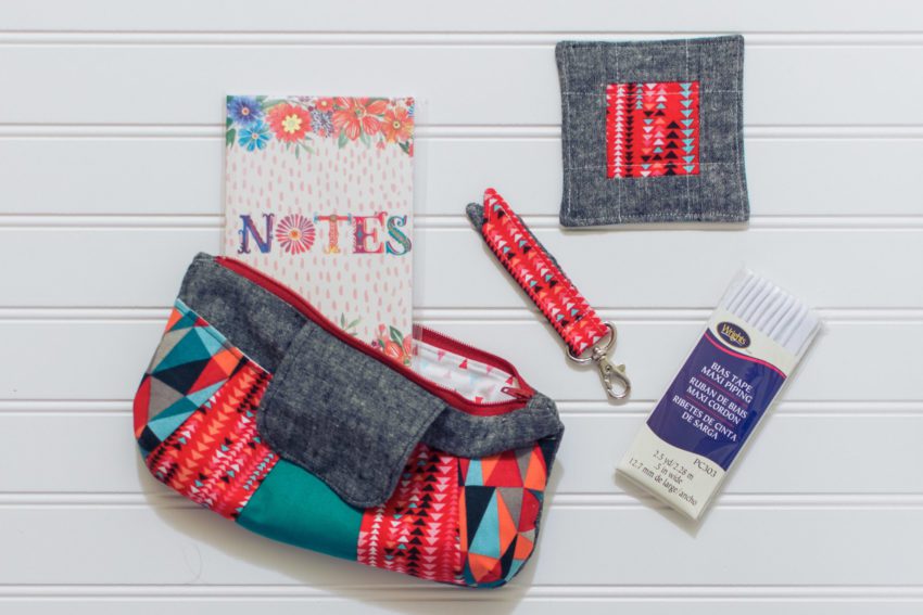 Red and Teal Rainbow Clutch | katili*made | katilimade.com