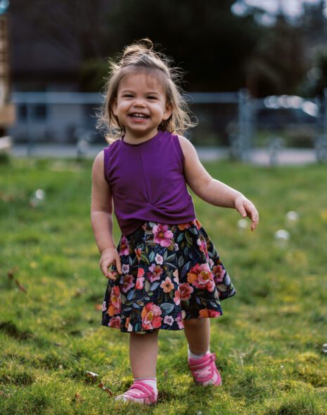 Cross Top Floral Dress | katili*made